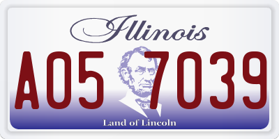 IL license plate A057039