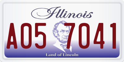 IL license plate A057041