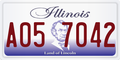 IL license plate A057042
