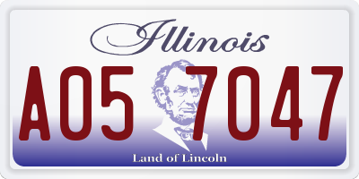 IL license plate A057047