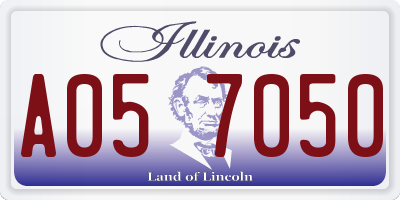 IL license plate A057050