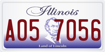 IL license plate A057056