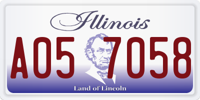 IL license plate A057058