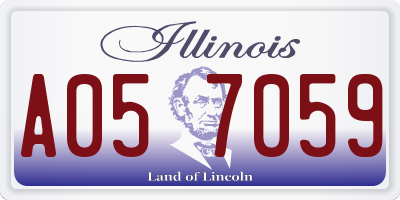 IL license plate A057059