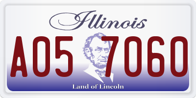 IL license plate A057060