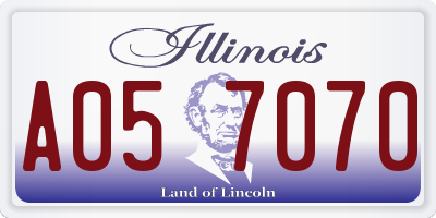 IL license plate A057070