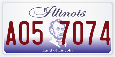 IL license plate A057074