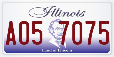 IL license plate A057075