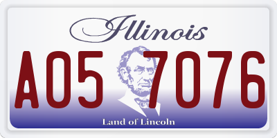 IL license plate A057076
