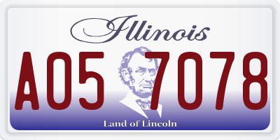 IL license plate A057078