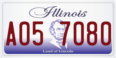 IL license plate A057080