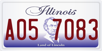 IL license plate A057083