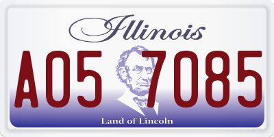 IL license plate A057085