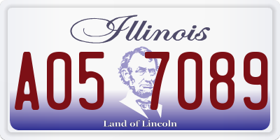 IL license plate A057089