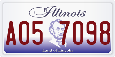 IL license plate A057098