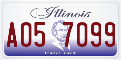 IL license plate A057099