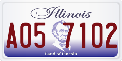 IL license plate A057102