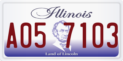 IL license plate A057103