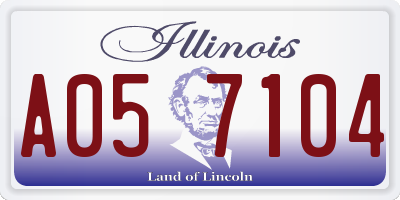 IL license plate A057104