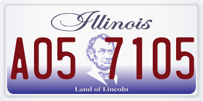 IL license plate A057105
