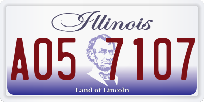 IL license plate A057107