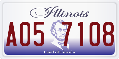 IL license plate A057108