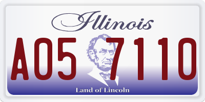 IL license plate A057110