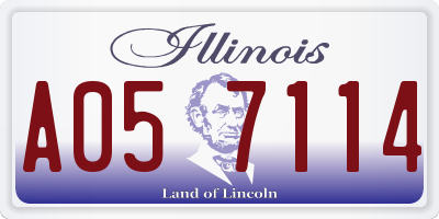 IL license plate A057114