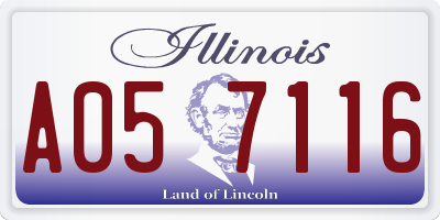 IL license plate A057116