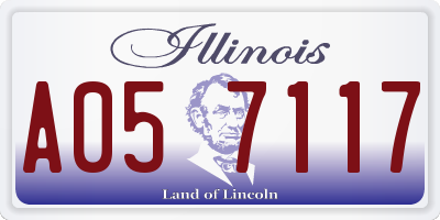 IL license plate A057117