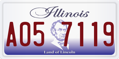 IL license plate A057119