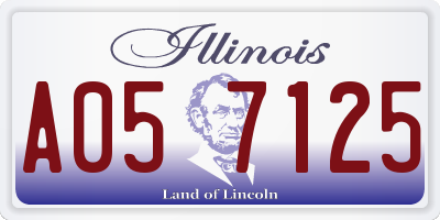 IL license plate A057125