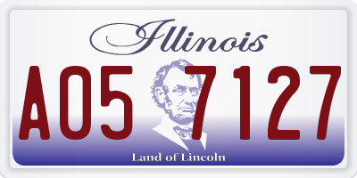 IL license plate A057127