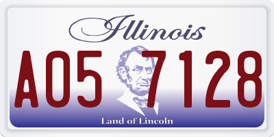 IL license plate A057128