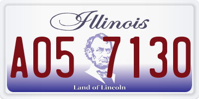 IL license plate A057130