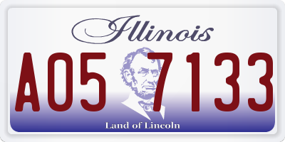 IL license plate A057133