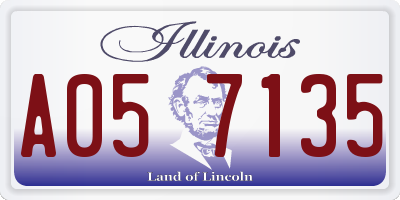 IL license plate A057135