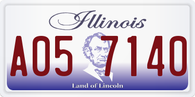 IL license plate A057140