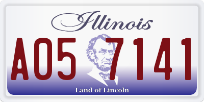 IL license plate A057141