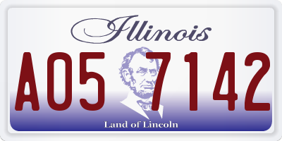 IL license plate A057142