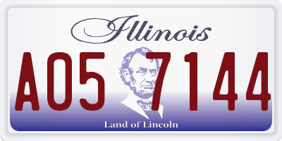 IL license plate A057144