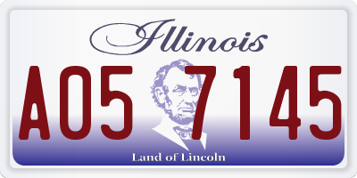 IL license plate A057145