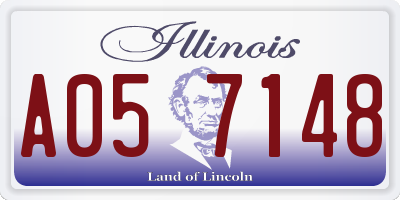 IL license plate A057148