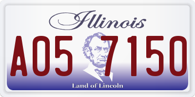 IL license plate A057150