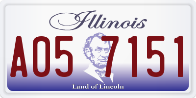 IL license plate A057151