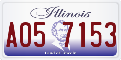 IL license plate A057153