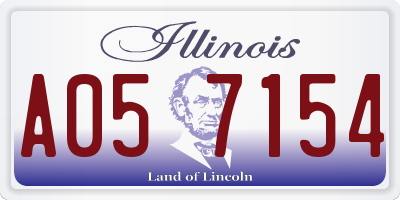 IL license plate A057154