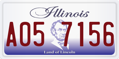 IL license plate A057156