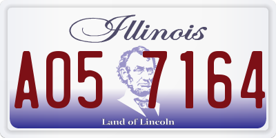 IL license plate A057164