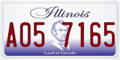 IL license plate A057165